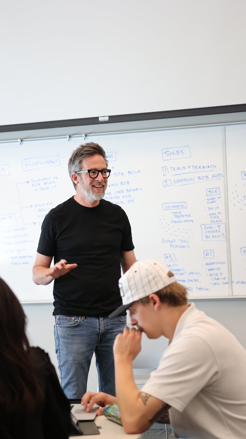 Cord Bowen teaching students