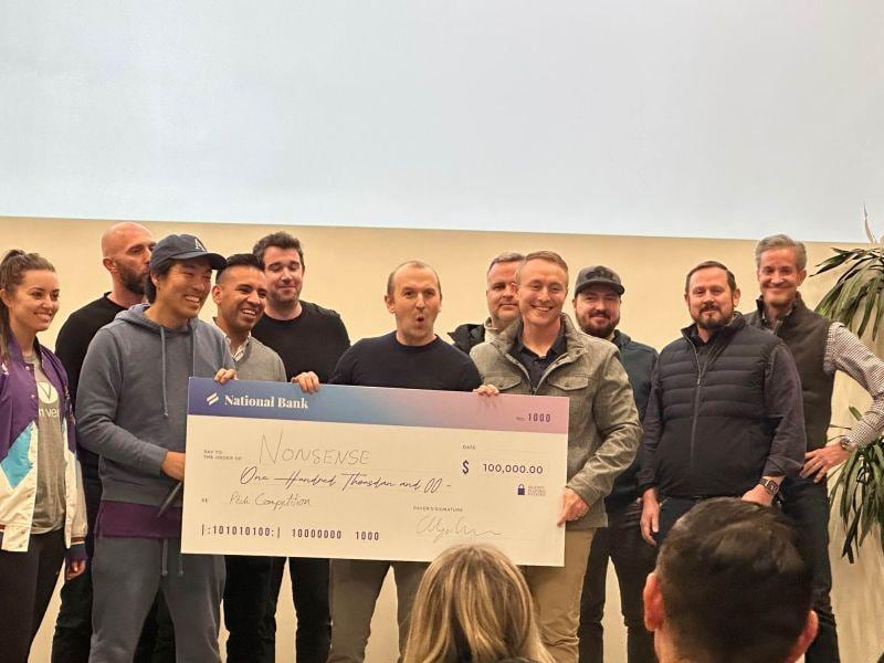 The Nonsense team winning the Utah Tech Week Pitch Competition in 2023. | Photo courtesy of Nonsense