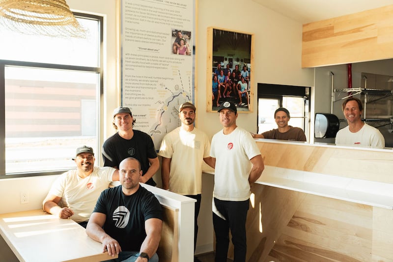 And created a rapidly expanding eatery rooted in faith, family and the joy of surfing.