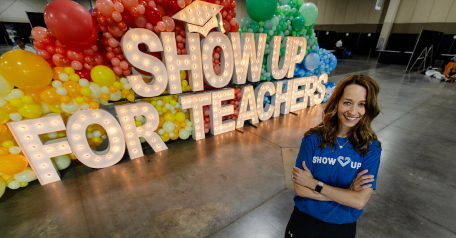 Utah first lady Abby Cox poses for a photo as she and her team get ready for the "Show Up for Teachers" event. | Scott G Winterton, Deseret News