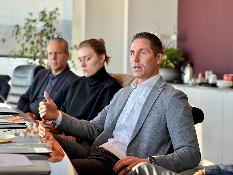 David Andersen of UMB Bank, Beth Taylor of Utah Business, and Mark Erickson of Tanner LLC.