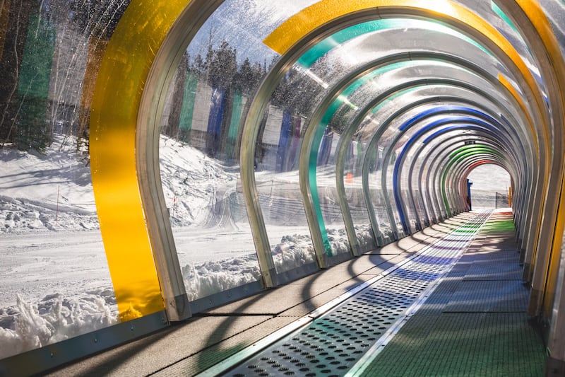 Powder Mountain announced today the completion and unveiling of the new art installation Relay (Powder Mountain) by Paris-based American artists Gerard & Kelly.