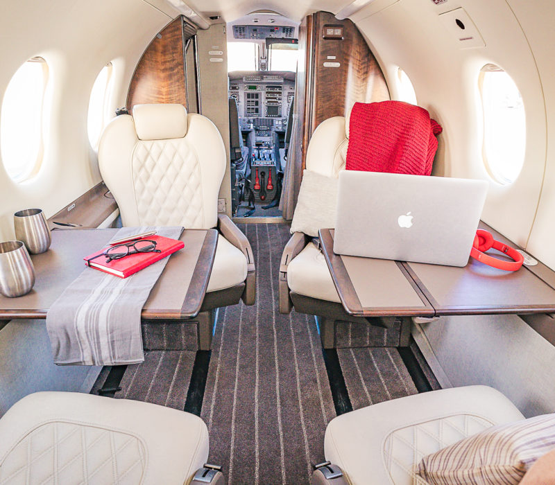 Why fly coach when you can have your board meetings on chartered flights at 38,000 feet?