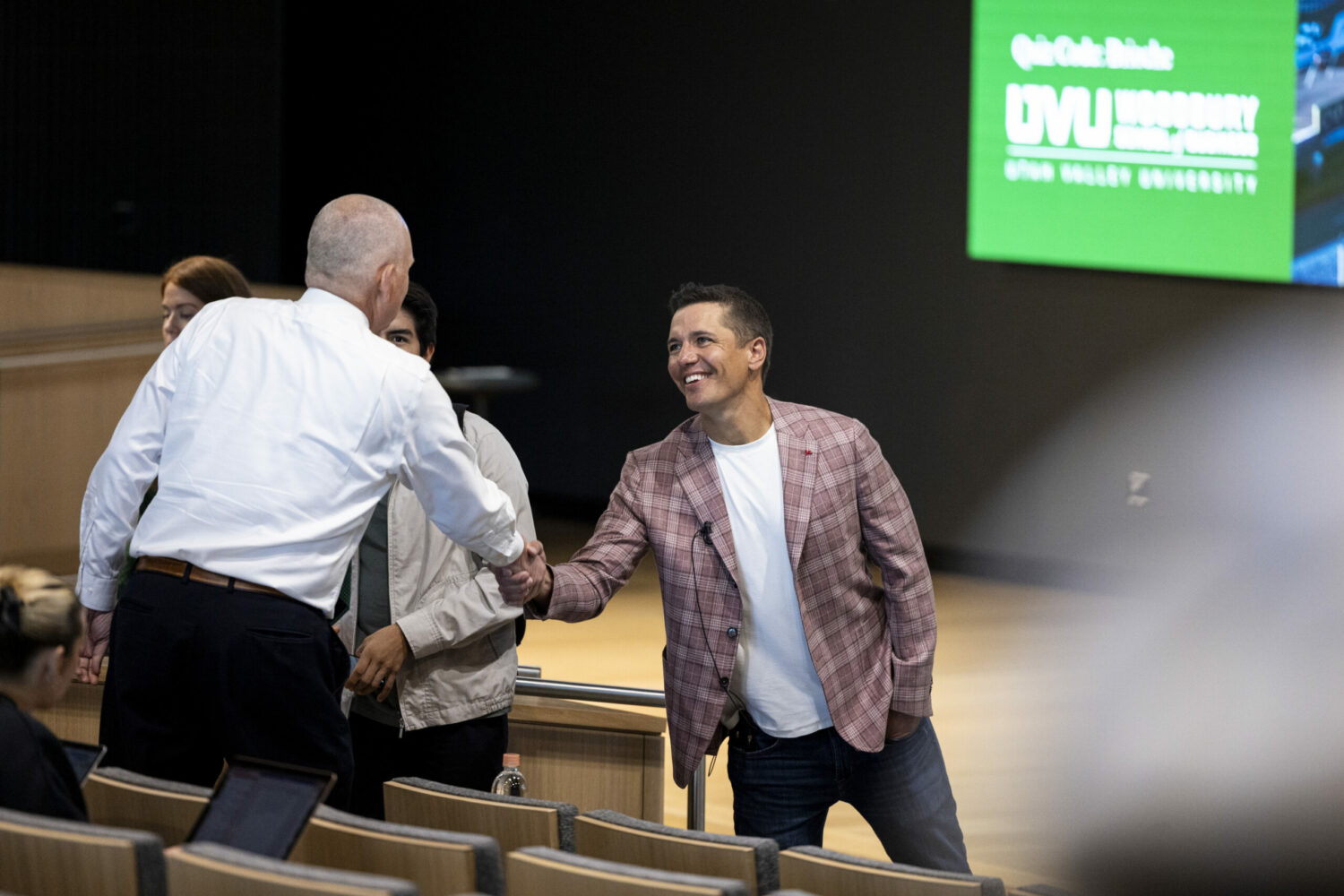 Mike presenting to UVU Students during the Reed and Christine Halladay Executive Lecture Series. | Photo by Isaac Hale